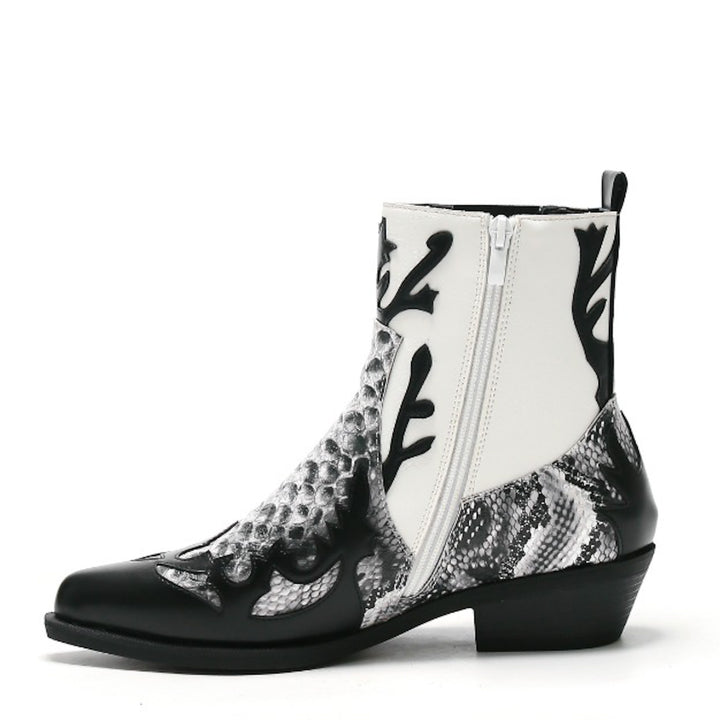 Smile Favorites Cowboystiefel Schwarz Kurz Schlange