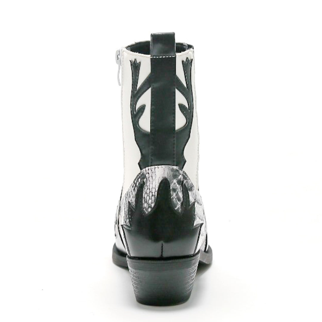 Smile Favorites Cowboystiefel Schwarz Kurz Schlange