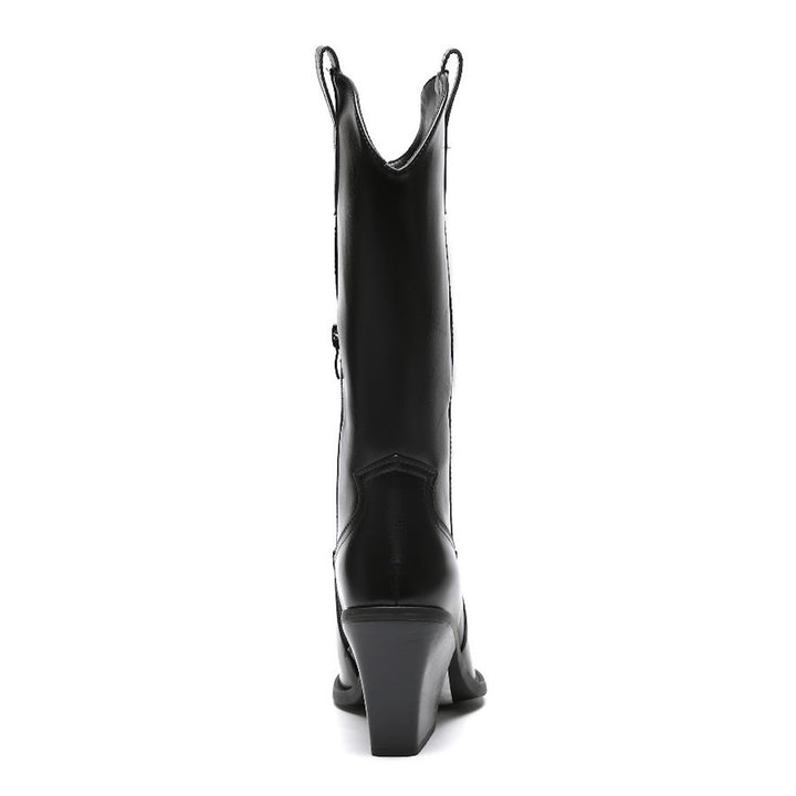 Smile Favorites Cowboystiefel Schwarz Stahlnase