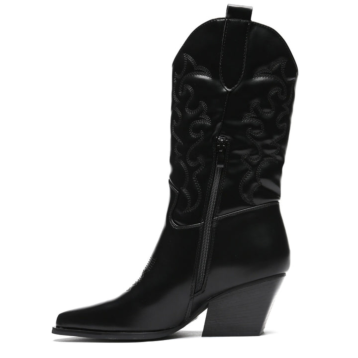 Smile Favorites Cowboystiefel Schwarz genäht