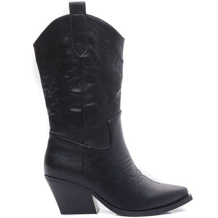 Smile Favorites Cowboystiefel Schwarz genäht