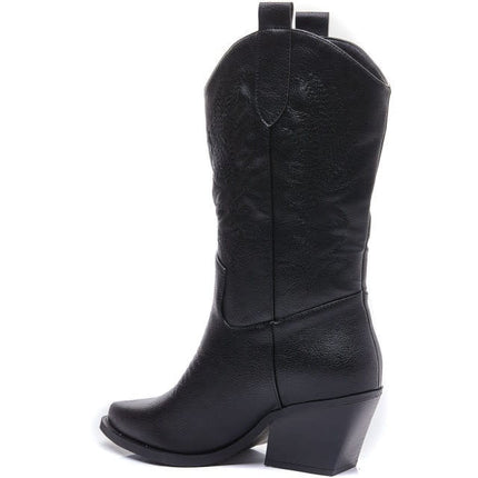 Smile Favorites Cowboystiefel Schwarz genäht