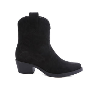 Smile Favorites Cowboystiefel Schwarzes Wildleder Kurz