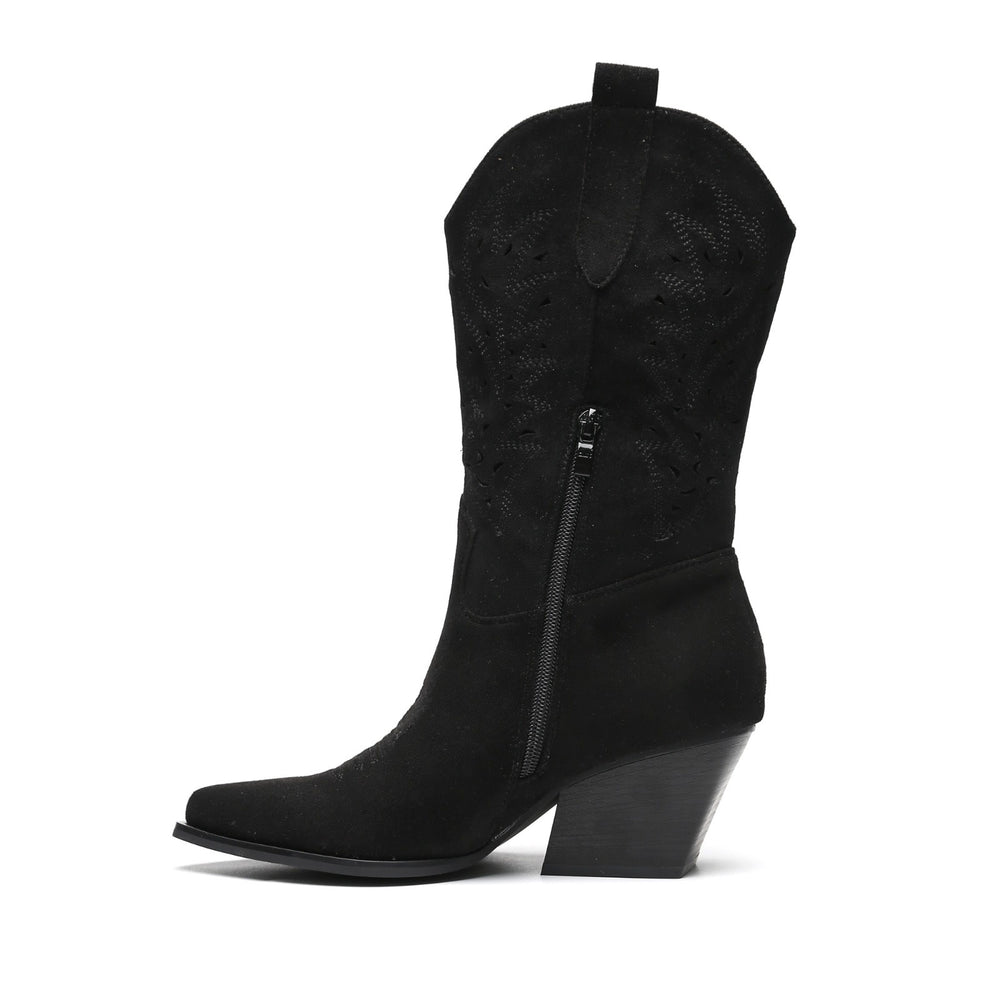 Smile Favorites Cowboystiefel Schwarz Wildleder Western