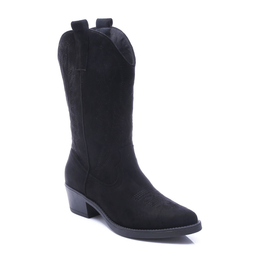 Smile Favorites Cowboystiefel Schwarzes Wildleder