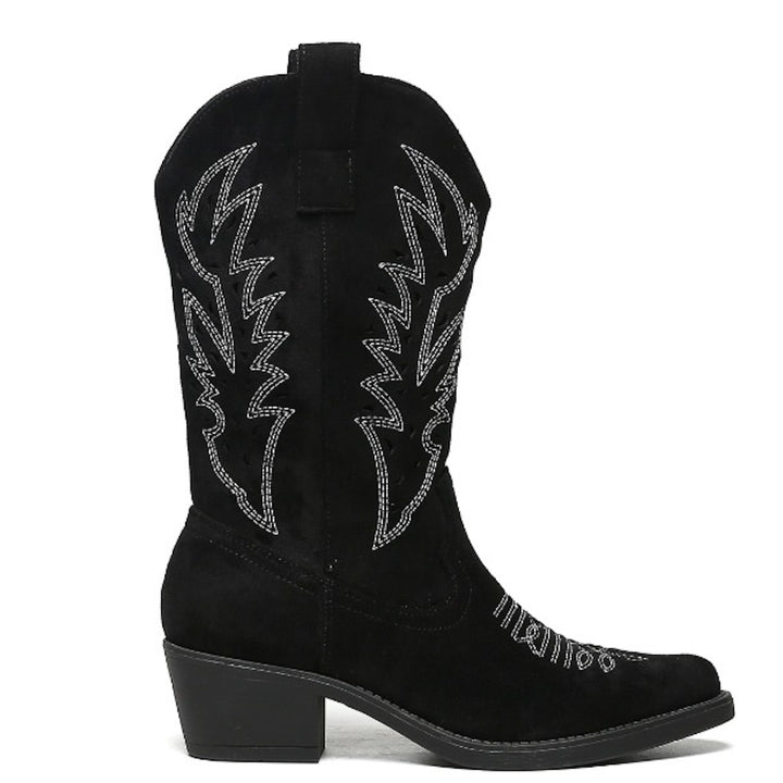 Smile Favorites Cowboystiefel Schwarz Suedine Western