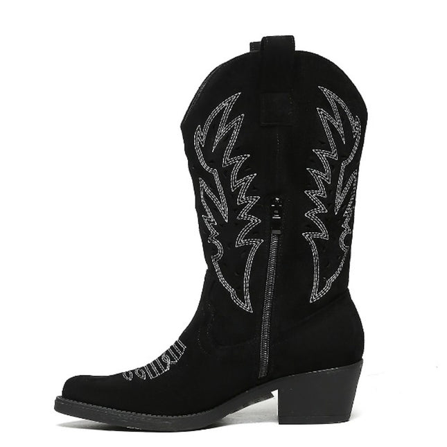 Smile Favorites Cowboystiefel Schwarz Suedine Western