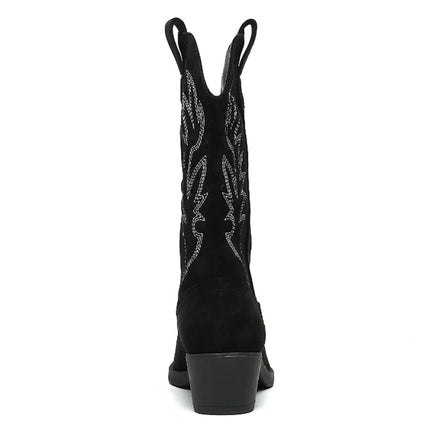 Smile Favorites Cowboystiefel Schwarz Suedine Western