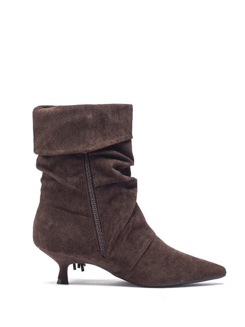 Smile Favorites Stiefeletten Braun Suedine Fransen