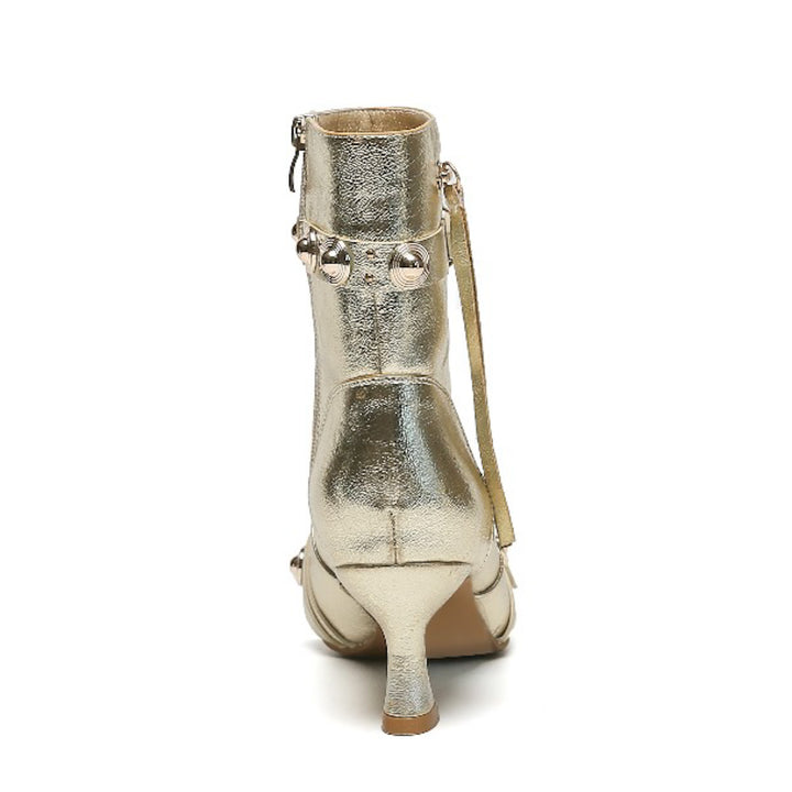 Smile Favorites Stiefelette Gold Nieten Reißverschluss