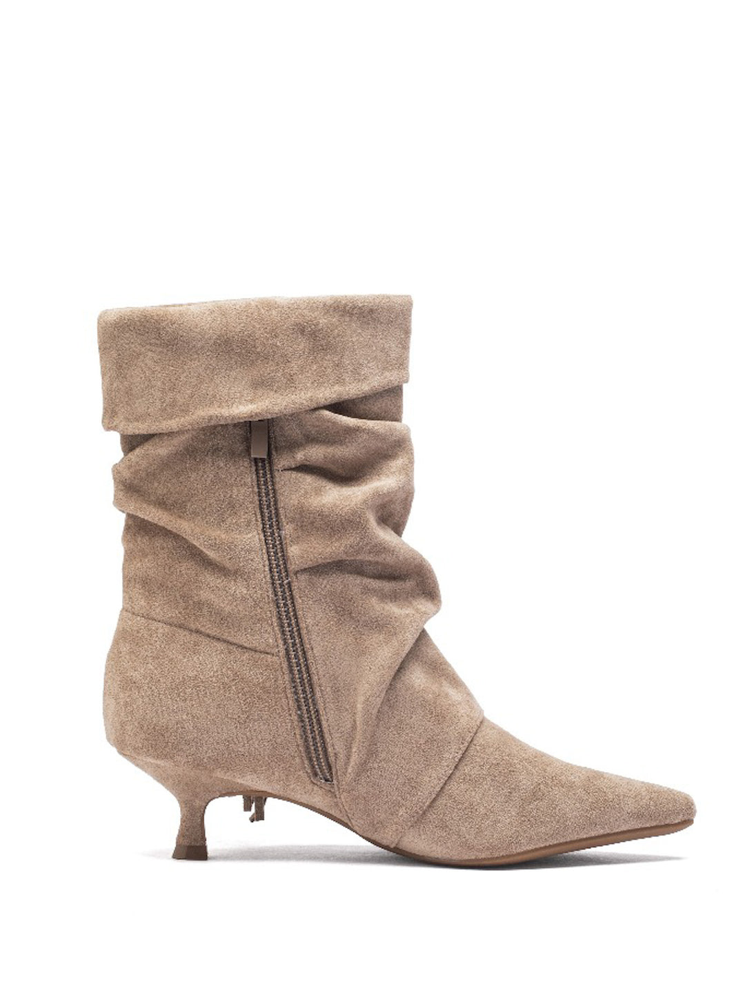 Smile Favorites Schnürstiefel Khaki Suedine Fransen