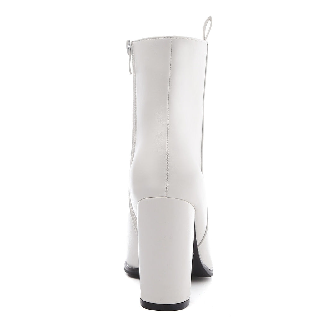 Smile Favorites Stiefelette Weiß Basic Lip