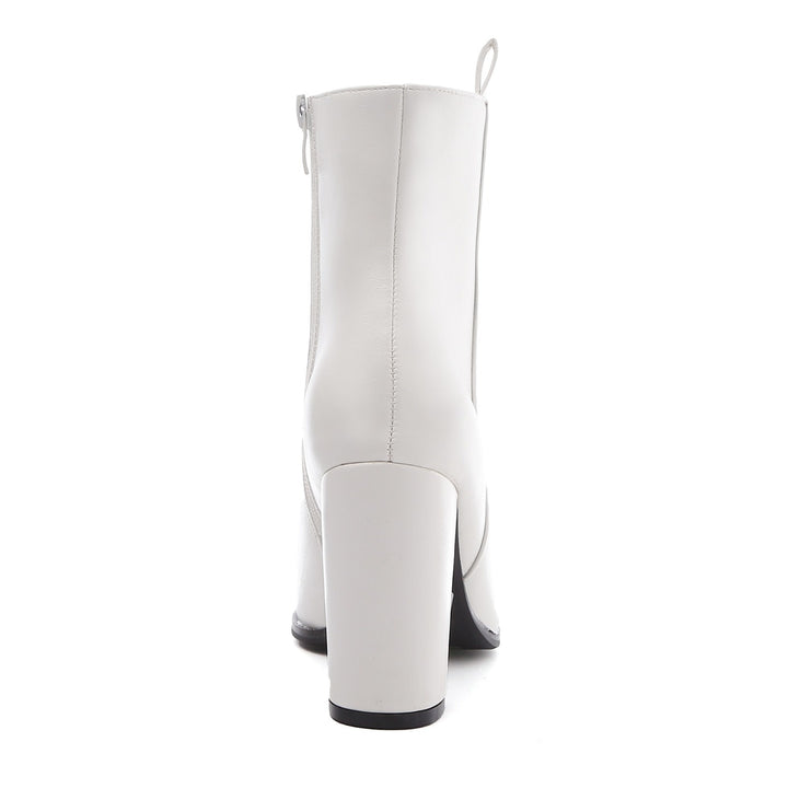 Smile Favorites Stiefelette Weiß Basic Lip