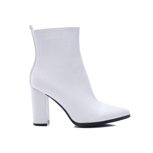 Smile Favorites Stiefelette Weiß Croc