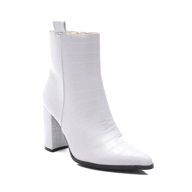 Smile Favorites Stiefelette Weiß Croc