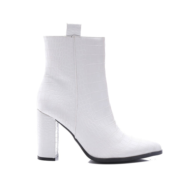 Smile Favorites Stiefelette Weiß Croc