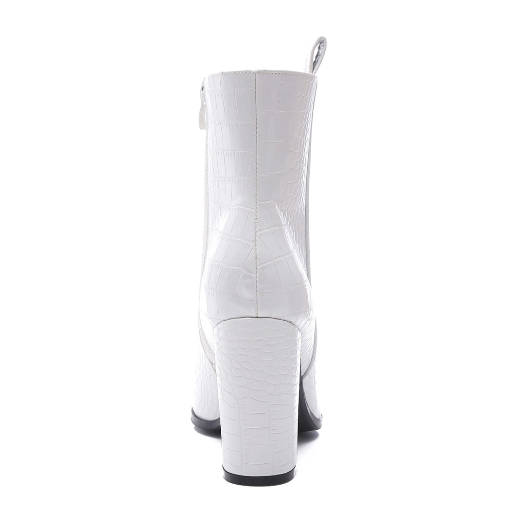 Smile Favorites Stiefelette Weiß Croc
