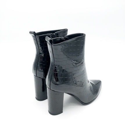 Smile Favorites Stiefelette Schwarz Lack Croco