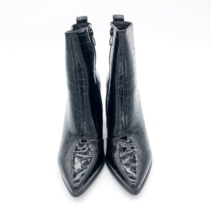 Smile Favorites Stiefelette Schwarz Lack Croco