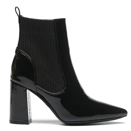 Smile Favorites Stiefelette Schwarzer Lack