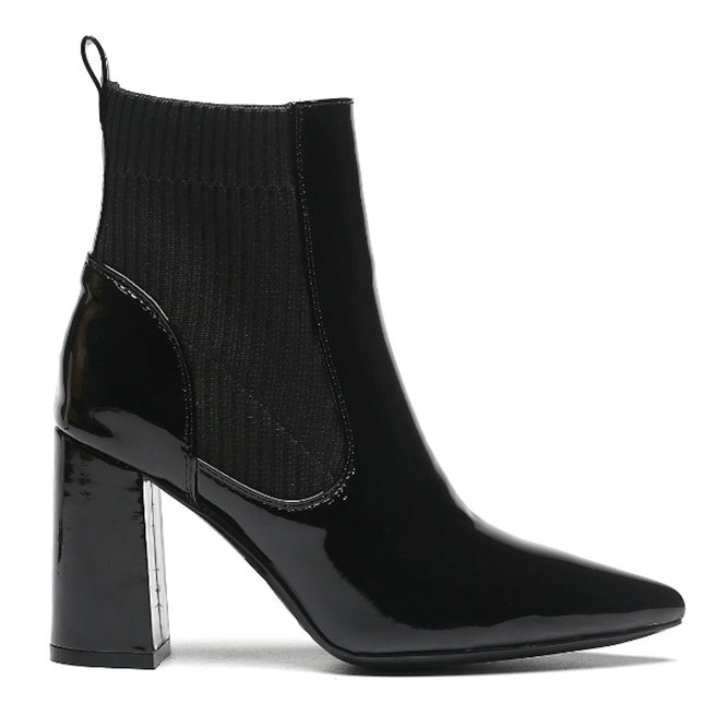 Smile Favorites Stiefelette Schwarzer Lack