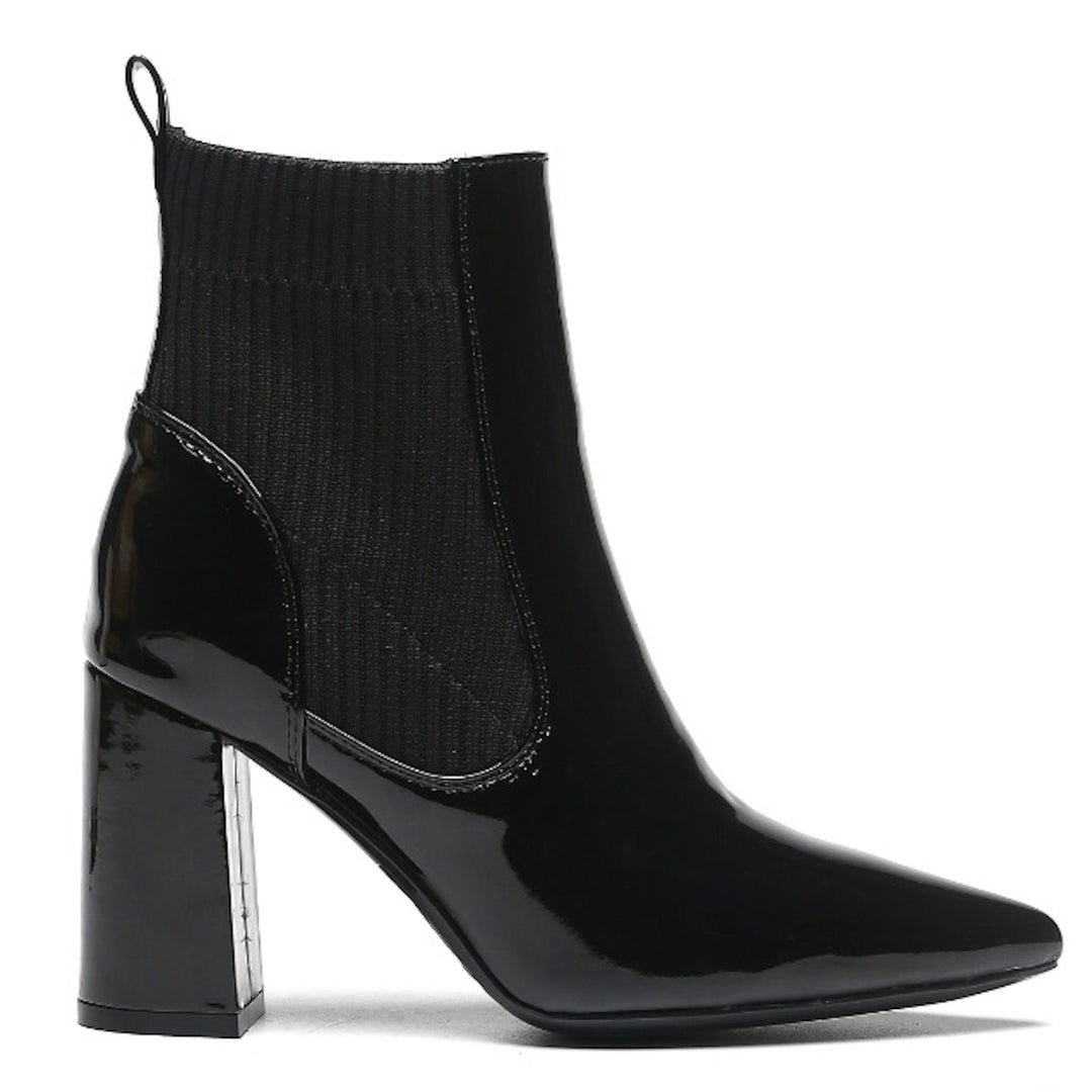 Smile Favorites Stiefelette Schwarzer Lack