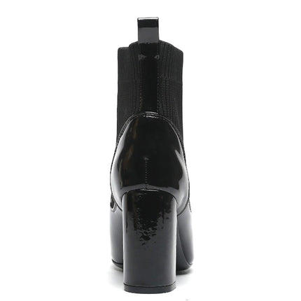 Smile Favorites Stiefelette Schwarzer Lack