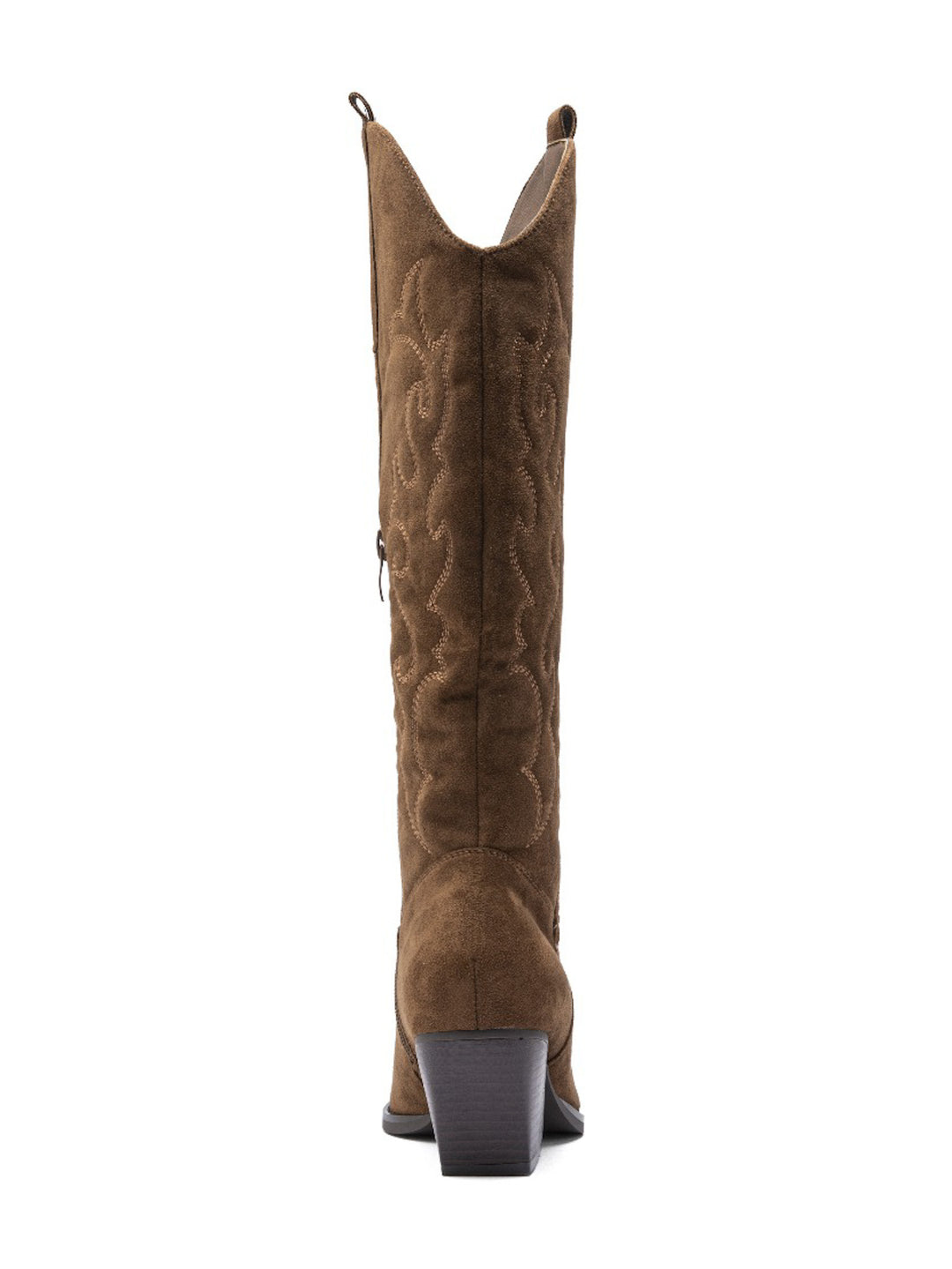 Smile Favorites Hohe Cowboystiefel Braun Suedine Nähte