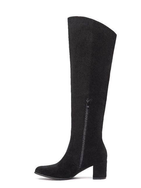 Smile Favorites Hohe Stiefel Schwarz Suedine