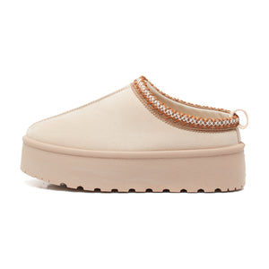 Smile Favorites Pantoffel Beige Suedine Zig Zag