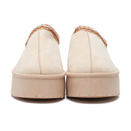 Smile Favorites Pantoffel Beige Suedine Zig Zag