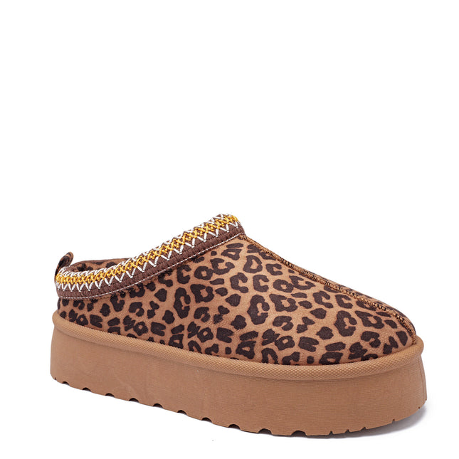 Smile Favorites Pantolette Leopard Suedine Zig Zag