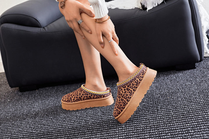 Smile Favorites Pantolette Leopard Suedine Zig Zag
