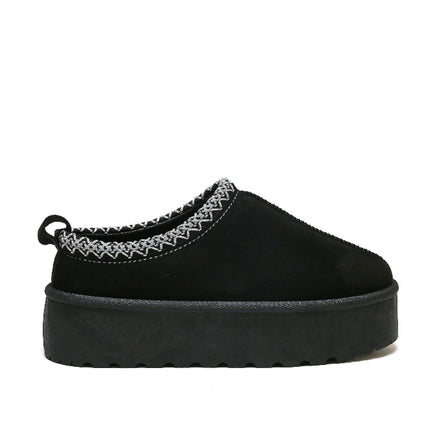 Smile Favorites Pantoffel Schwarz Suedine Zig Zag