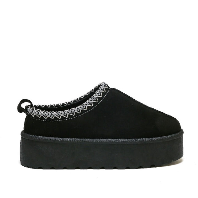 Smile Favorites Pantoffel Schwarz Suedine Zig Zag