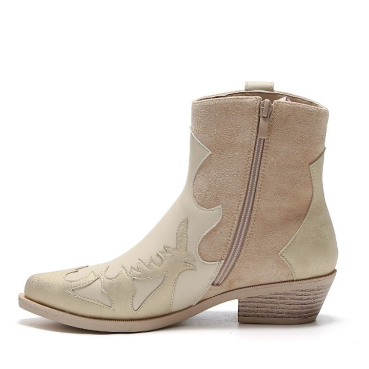 Smile Favorites Cowboystiefel Beige Flame Gold