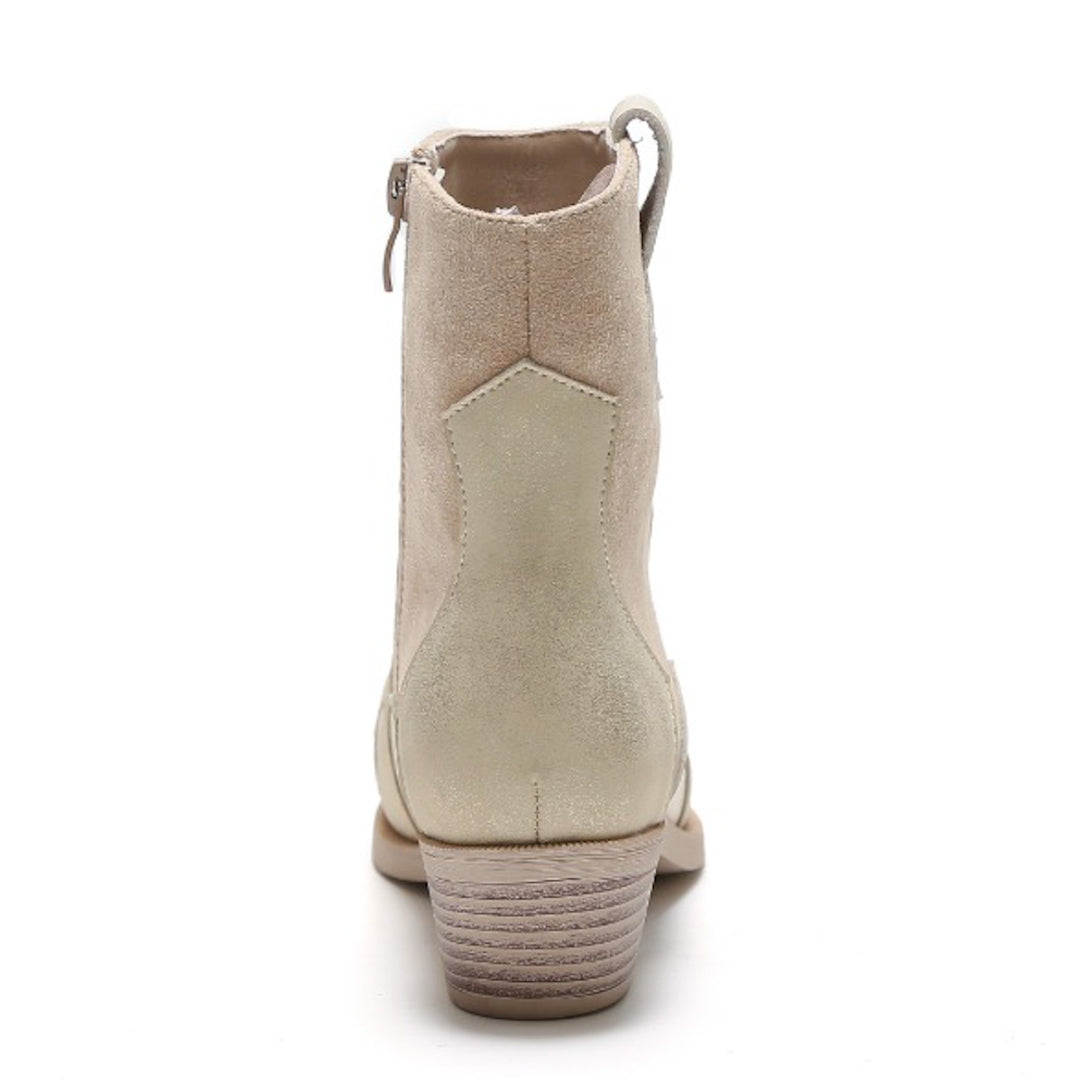 Smile Favorites Cowboystiefel Beige Flame Gold