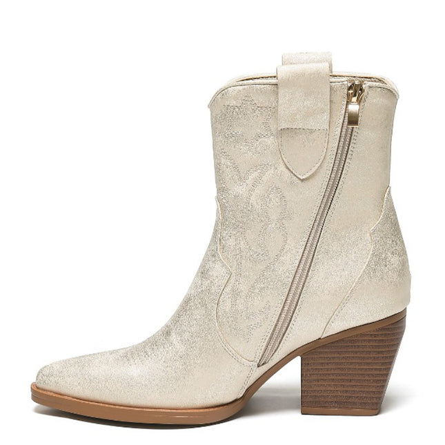 Smile Favorites Kurze Cowboystiefel Gold Light Star