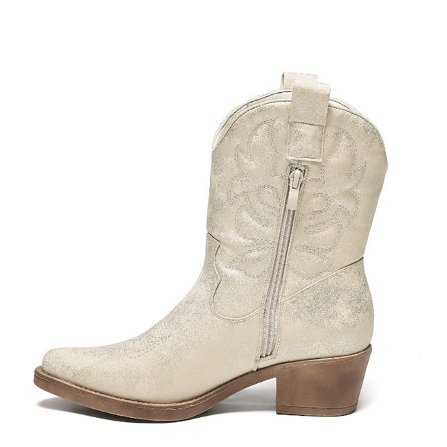 Smile Favorites Cowboystiefel Gold Spray Nähte