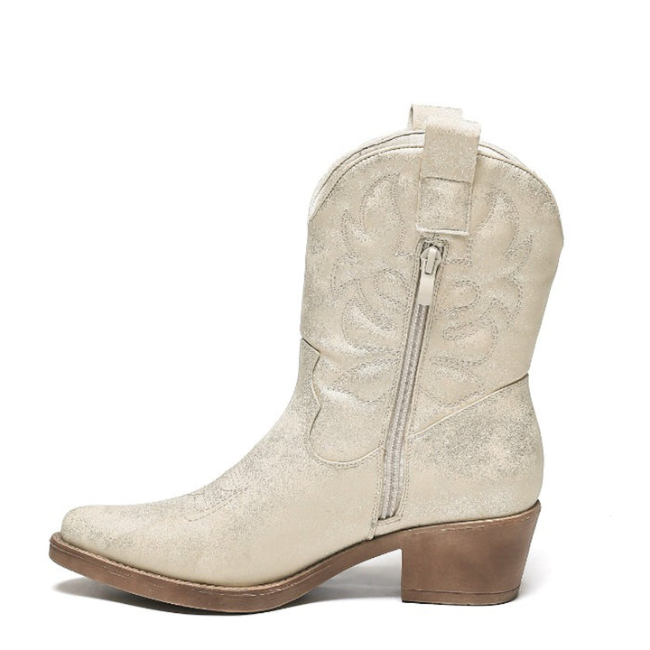Smile Favorites Cowboystiefel Gold Spray Nähte