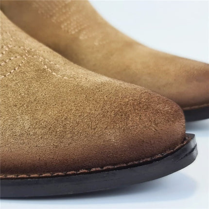 Smile Favorites Kurze Cowboystiefel Khaki Wildleder