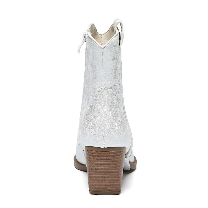 Smile Favorites Kurze Cowboystiefel Silber Light Star