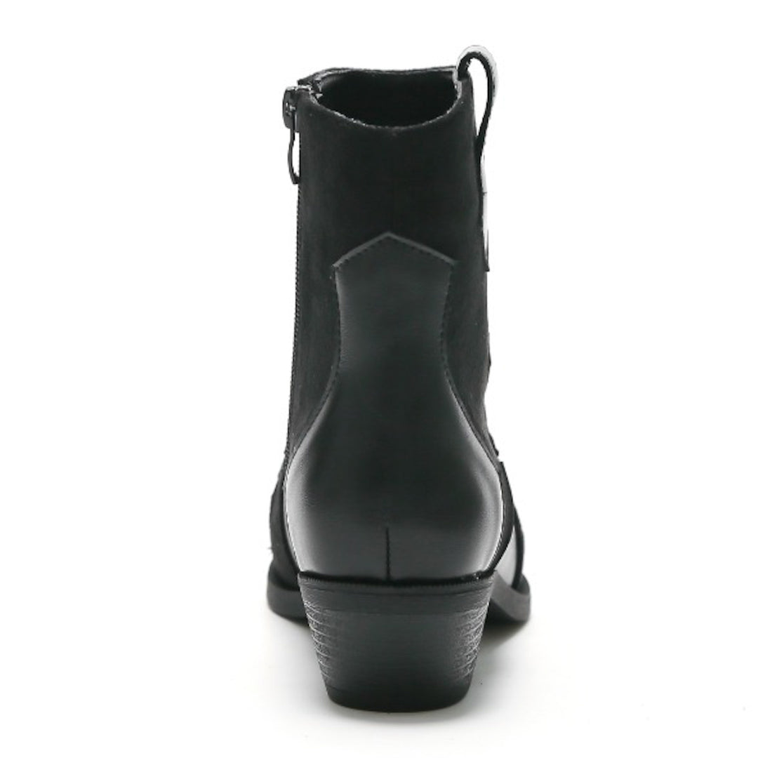 Smile Favorites Kurze Cowboystiefel Schwarz Flamme