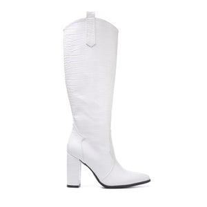 Smile Favorites Stiefel Croco Weiß