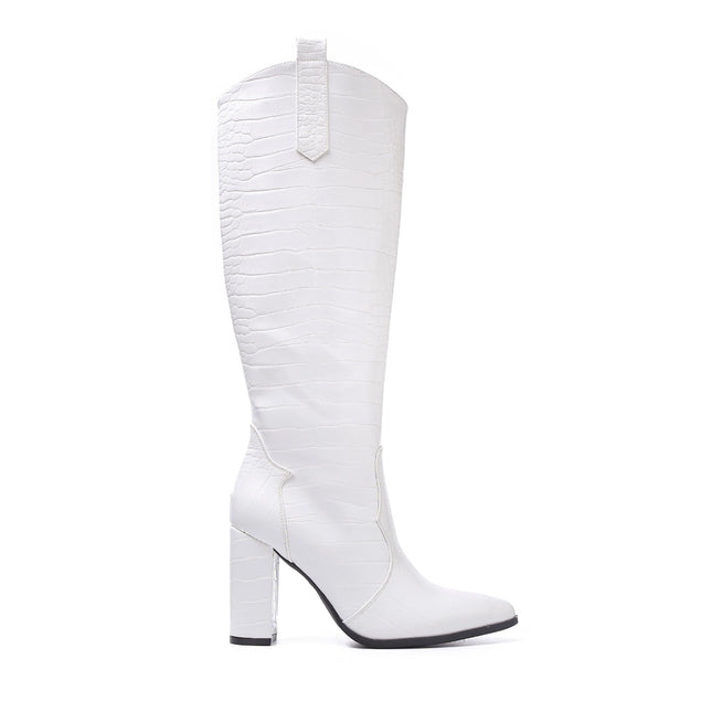 Smile Favorites Stiefel Croco Weiß