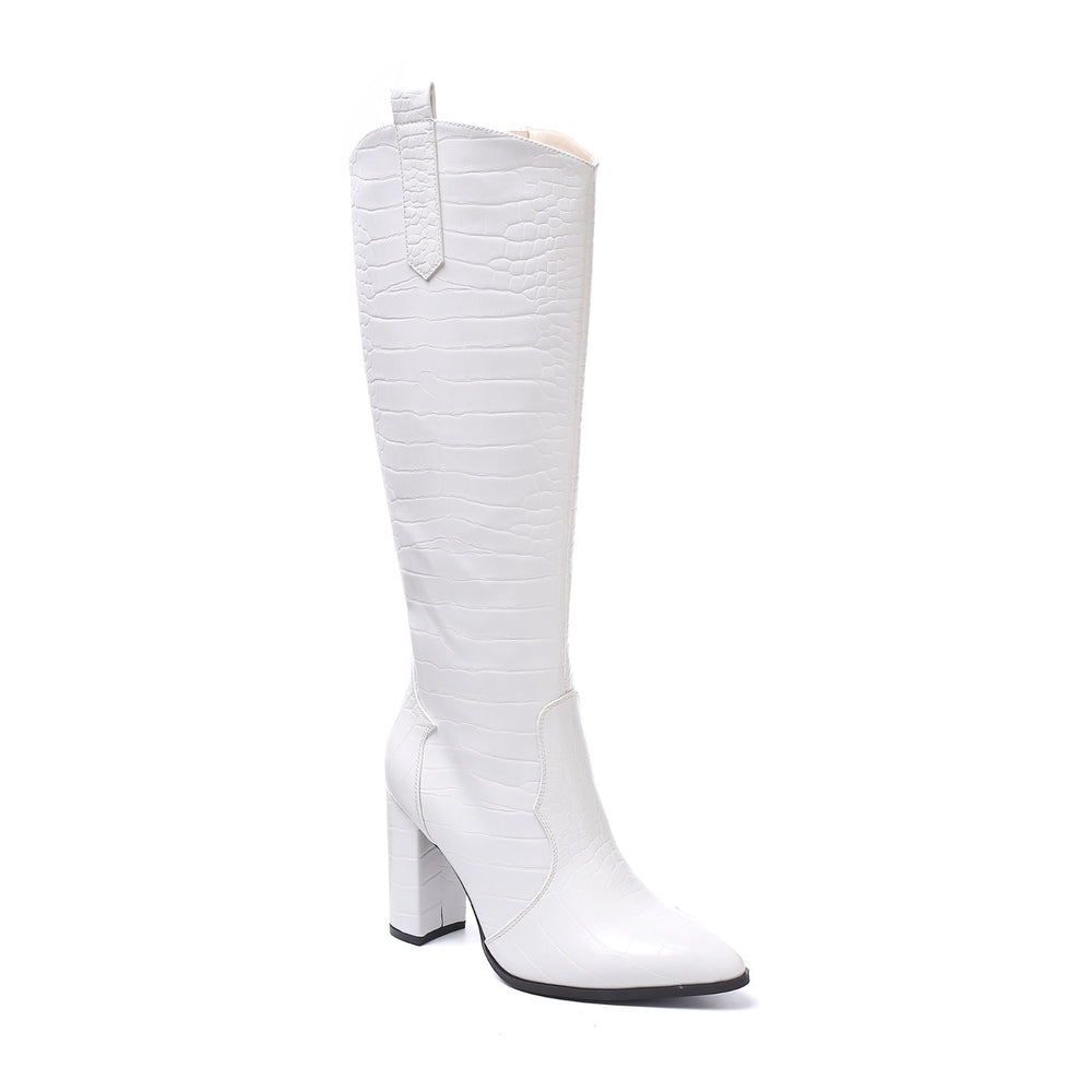 Smile Favorites Stiefel Croco Weiß