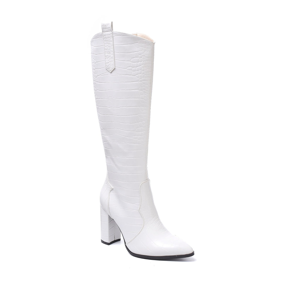 Smile Favorites Stiefel Croco Weiß