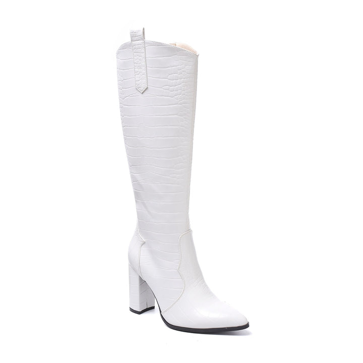 Smile Favorites Stiefel Croco Weiß