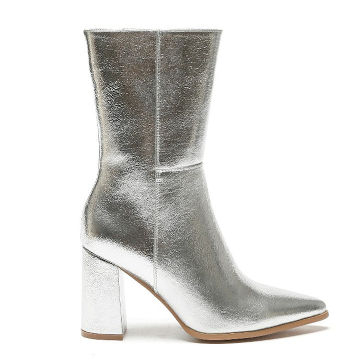 Smile Favorites Stiefel Silber mit Absatz
