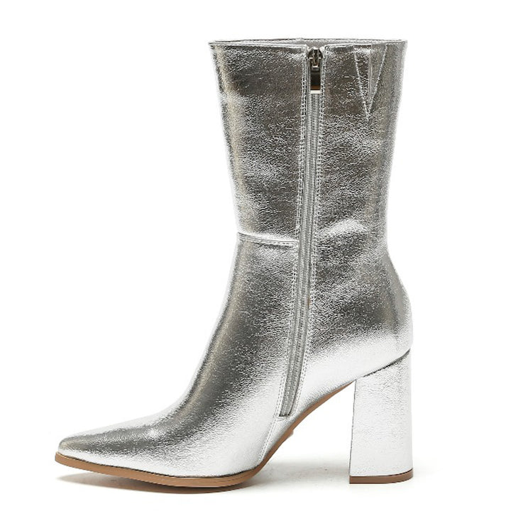 Smile Favorites Stiefel Silber mit Absatz